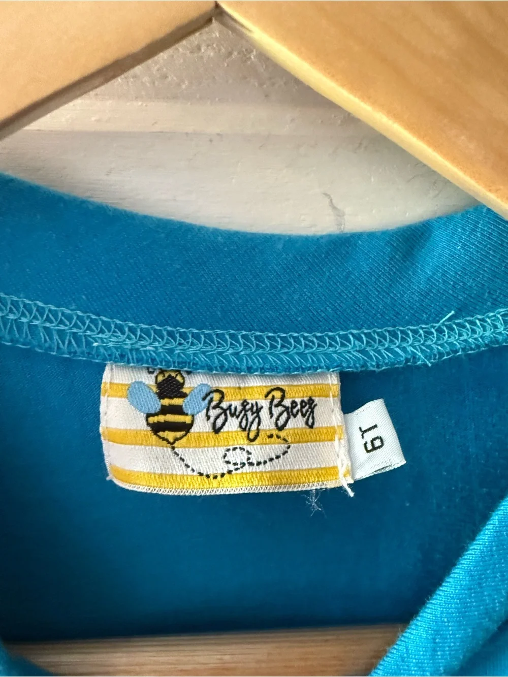 Busy Bees Smocked Kids' Turquoise Anchor Tee